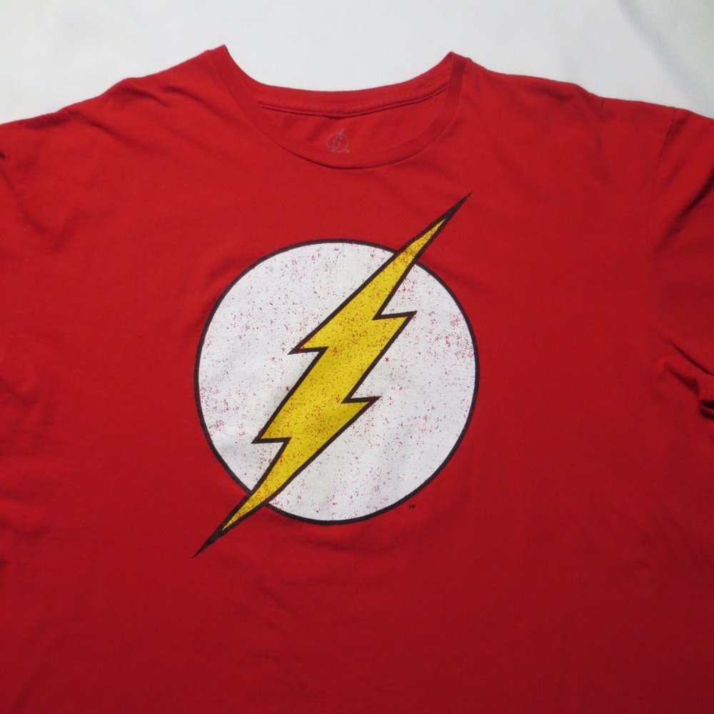 4/$14 FLASH mens DC COMICS red T-SHIRT tee SHORT SLEEVE size 54/56 3XL